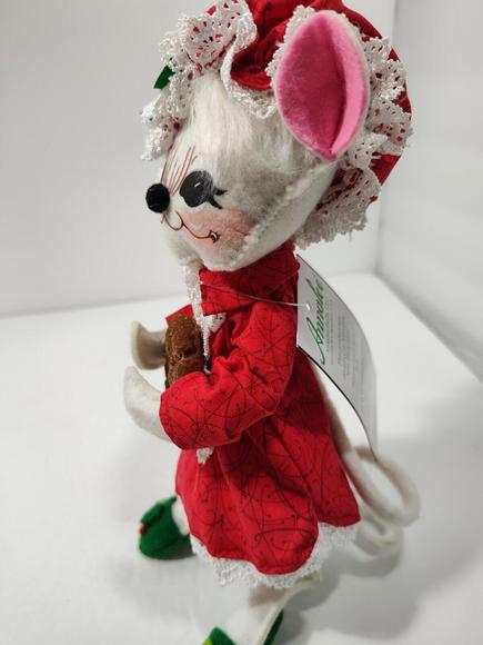 Annalee Holiday 8" Christmas Whimsy Mouse in Night Gown with Cookie New - Picture 4 of 10